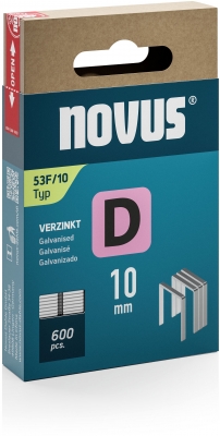 Capse Novus sarma plata, D tip 53F, 10 mm, 600 buc/cutie